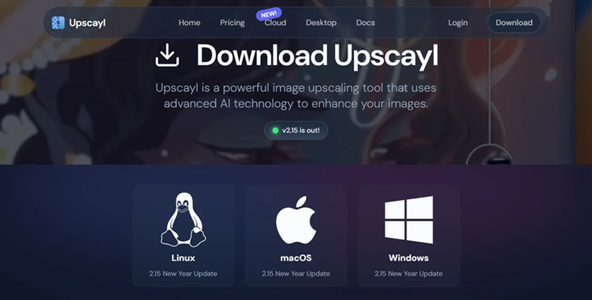 저해상도 서명 이미지를 확대하기 위해 Upscayl Desktop 다운로드하기