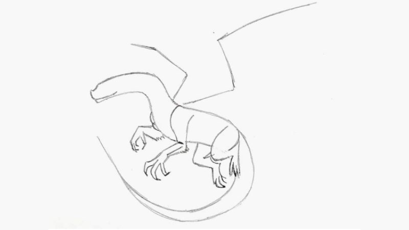 draw the dragon legs and claws