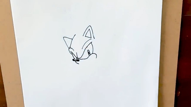 소닉 귀 양쪽에 그리기