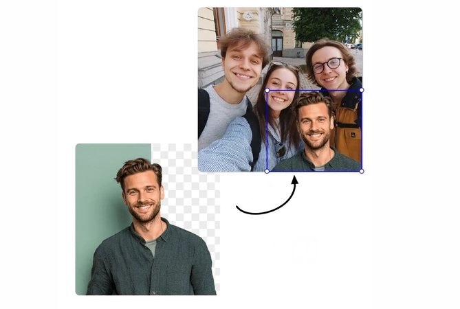 include person in photo easy