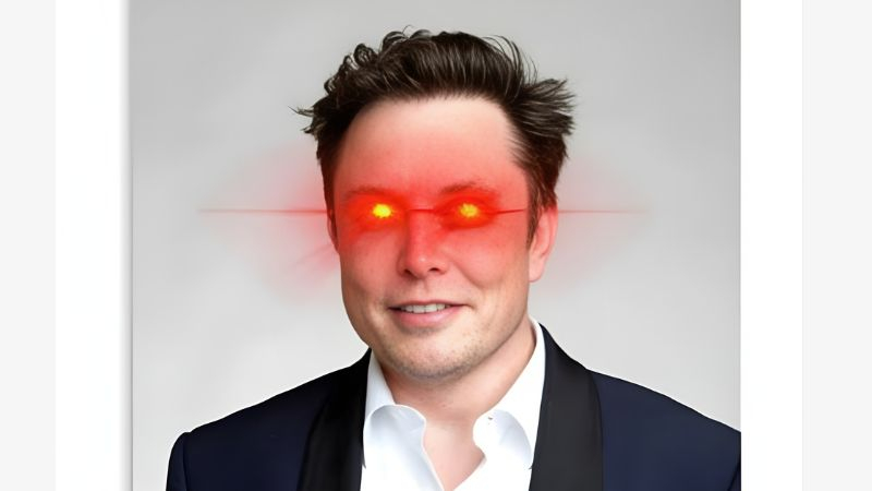 elon musk laser eyes meme