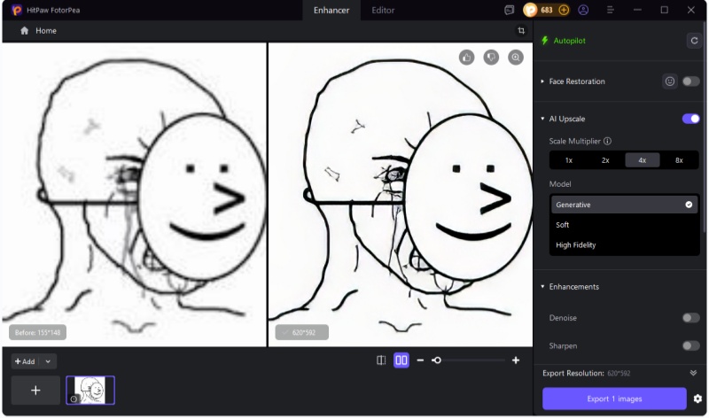 enhance crying mask meme