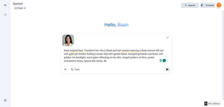 enter ai diwali prompt