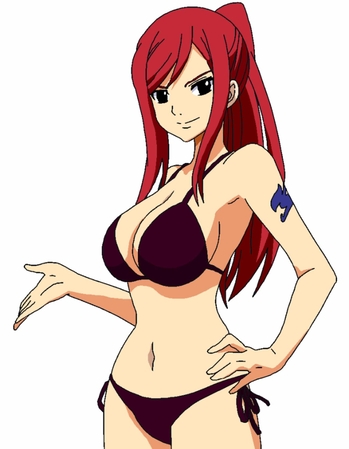 generate erza anime in bikini