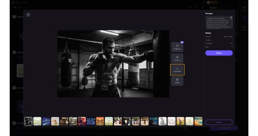 export generated images