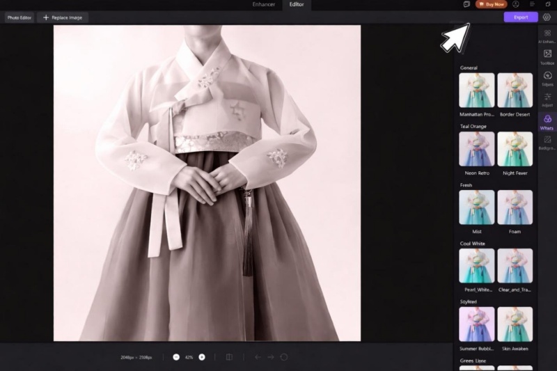 export the sepia photo on hitpaw fotorpea