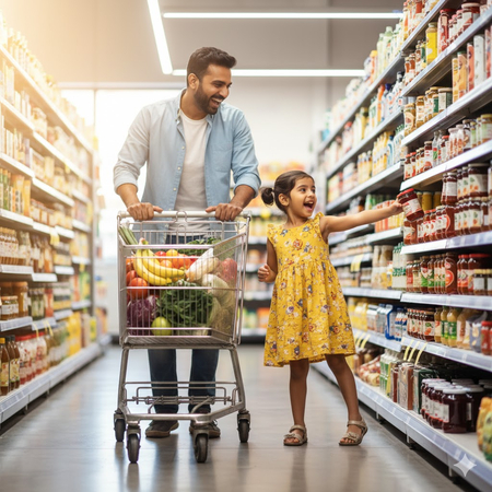 Father and Daughter Shopping Prompt