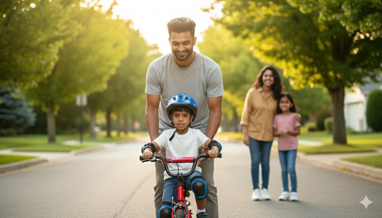 father son first bike