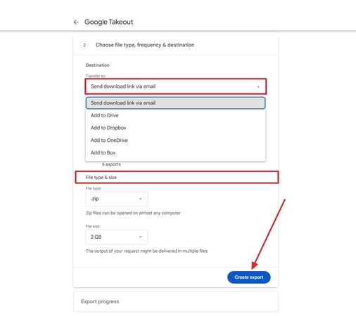 파일 형식 및 전송 방식 선택