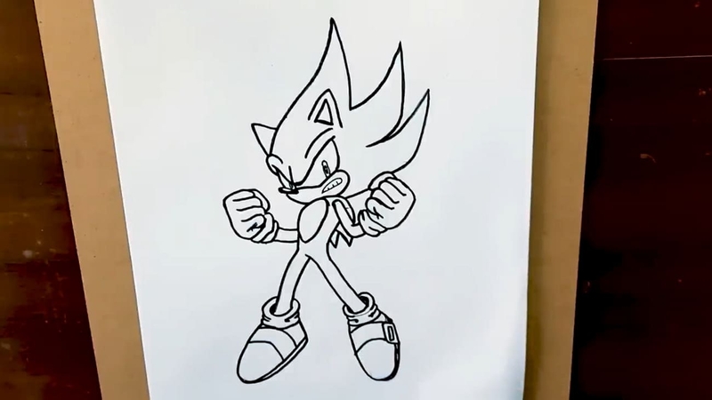 소닉 최종 윤곽 그리기