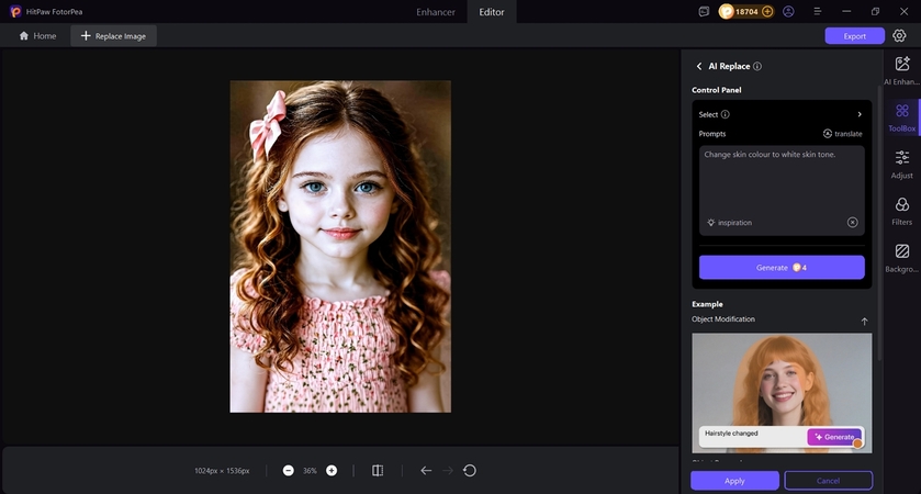 إنهاء التعديلات وتصدير الصورة