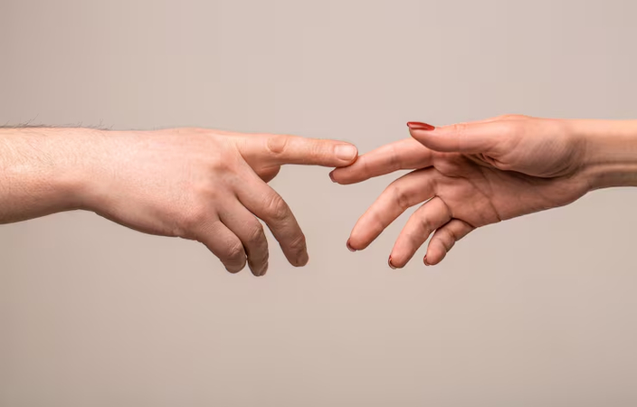 fingers lightly touching each other