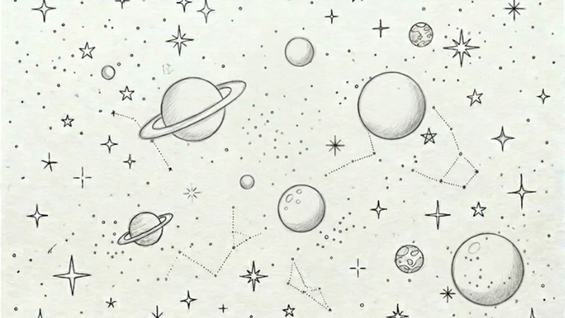 outer space drawing