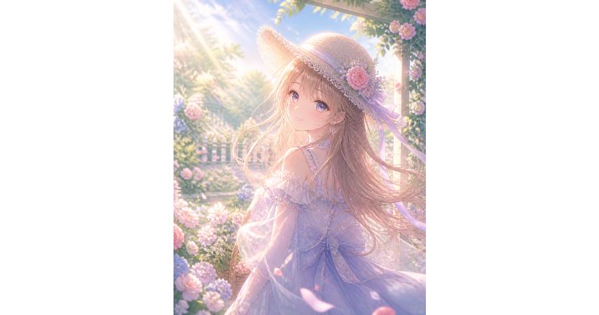 Flower Garden Anime Scene