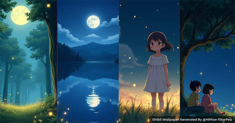 ai generate ghibli style wallpaper with fotorpea