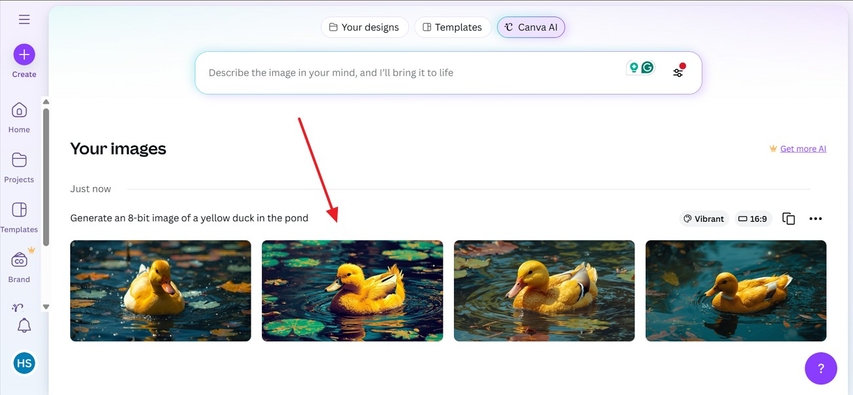 Canva에서 결과 확인