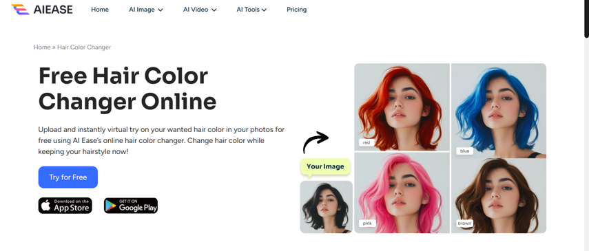 free ai hair color changer