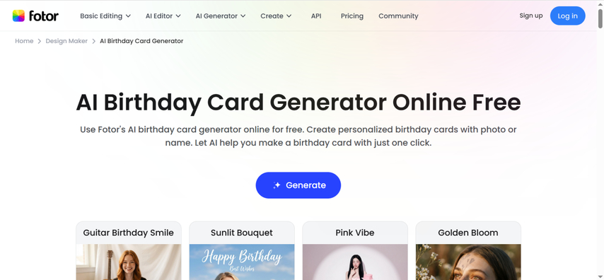free birthday card generator