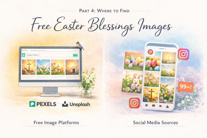 places to find free easter blessing image