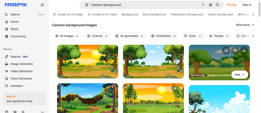 freepik cartoon background