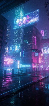 futuristic cyberpunk cityscapes wallpapers