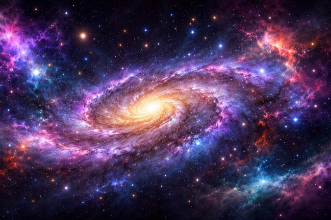 a panoramic view of a spiral galactic galaxy