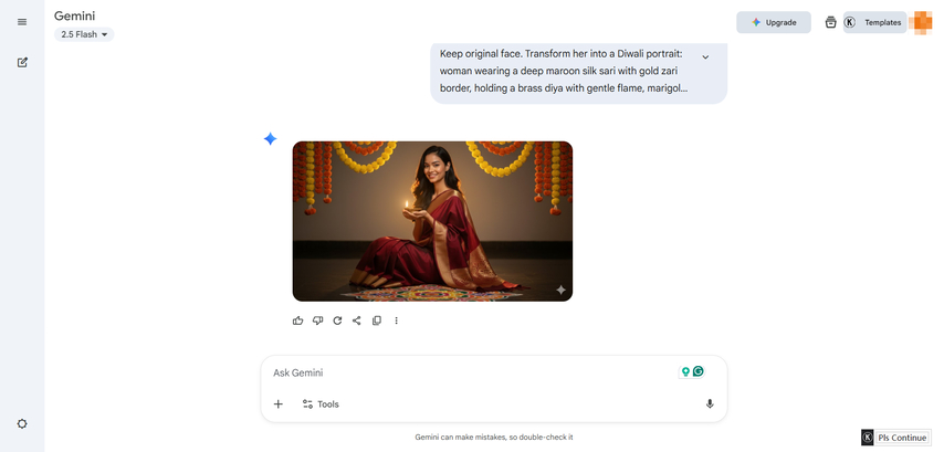 gemini ai diwali photo