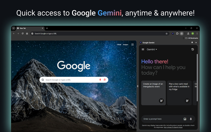 gemini september drop chrome desktop interface