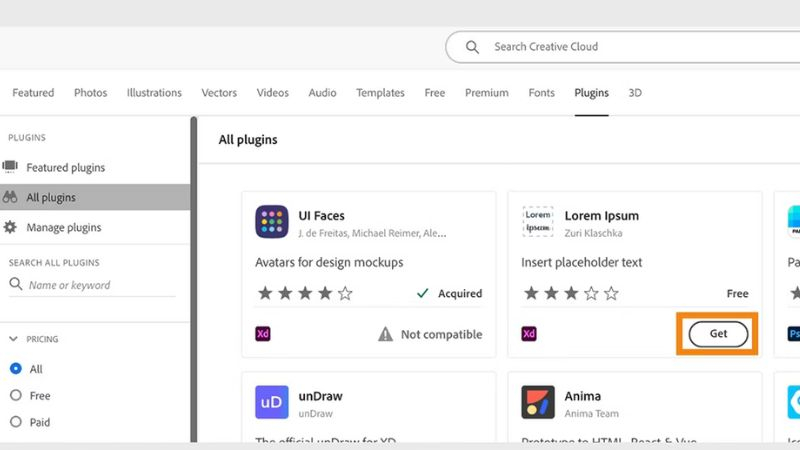 get photoshop plugin from creative cloud