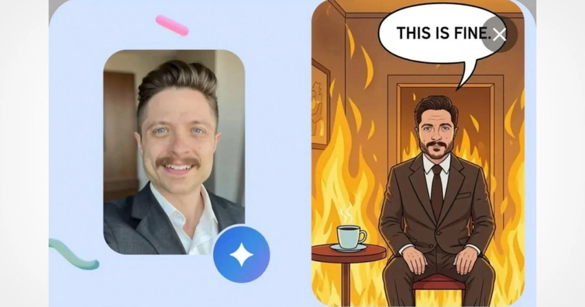 google photos me meme