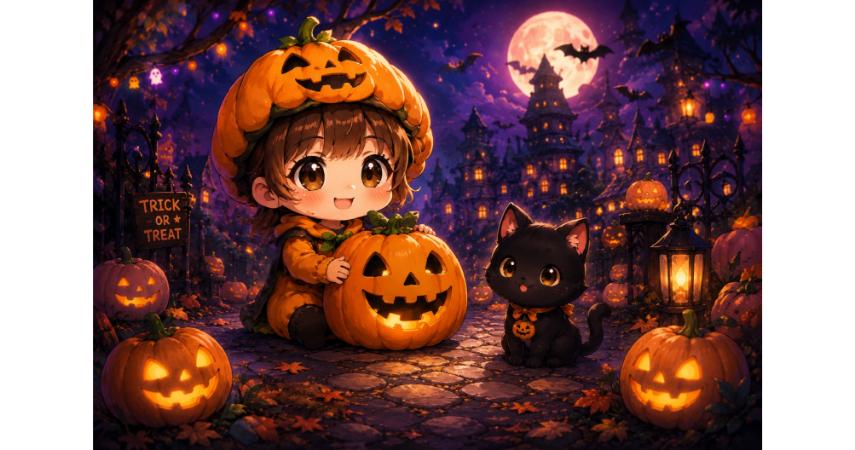 Halloween Pumpkin Chibi