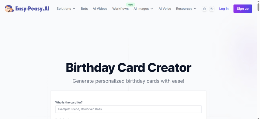 happy birthday card generator