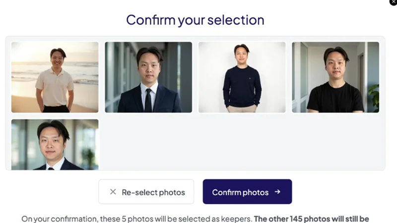ai headshot generator for final result