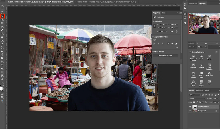 كيفية دمج صورتين في فوتوشوب