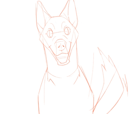 رسم كلب الهاسكي