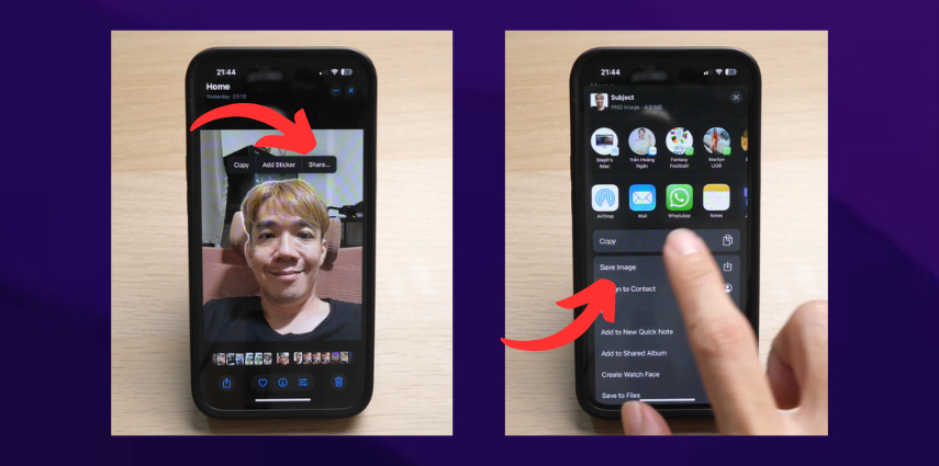 how to edit someone into a picture on iphone