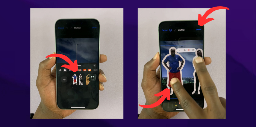 how to edit someone into a picture with stickers