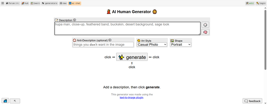 human ai generator