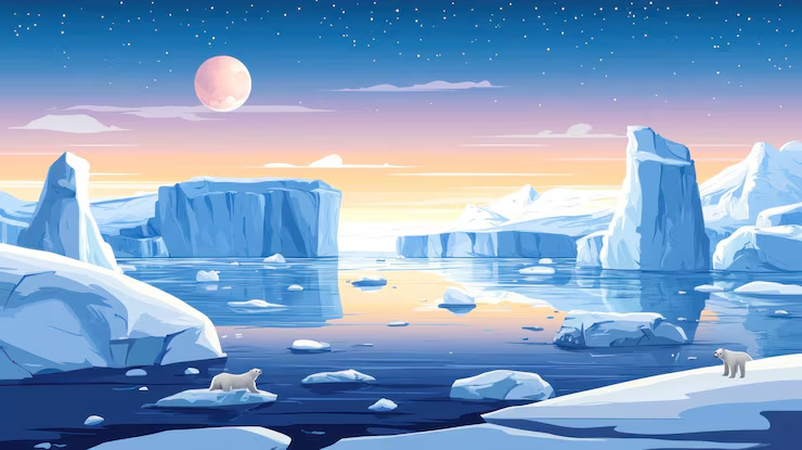 iceland cartoon background