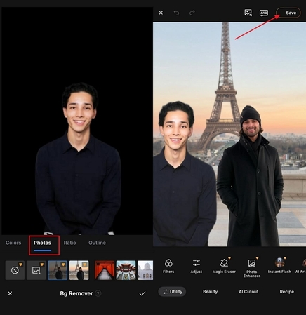 save final output from fotor