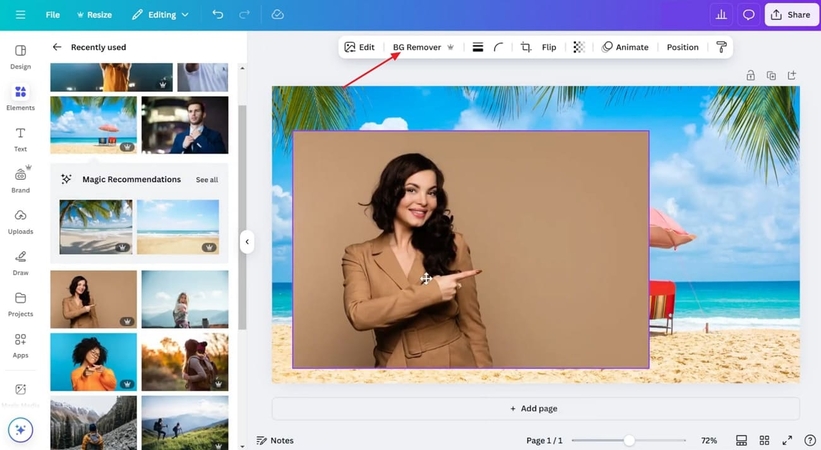 use bg remover tool remove background