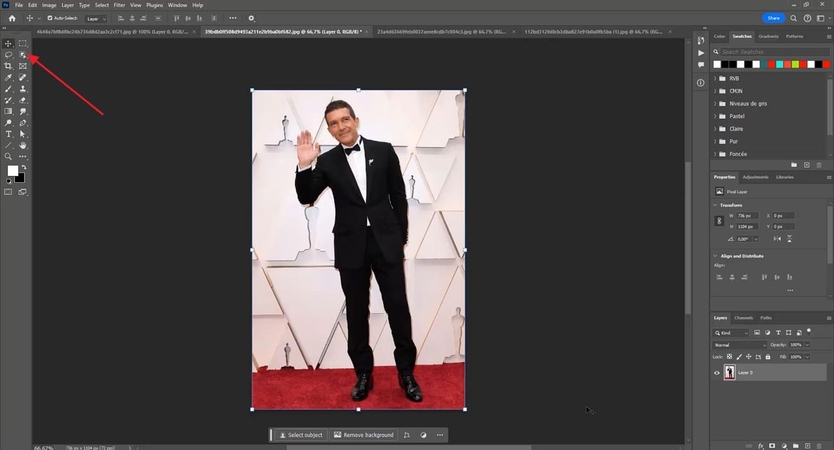 click object selection tool in photoshop