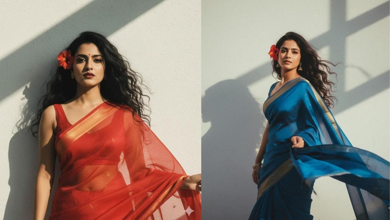 aesthetic ai saree snapshot of girl