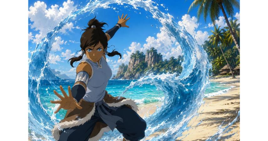 Korra Beach Training Wallpaper