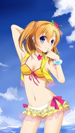 kousaka honoka in bikini