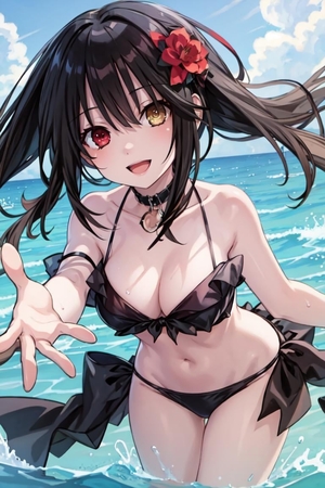 kurumi tokisaki in bikini