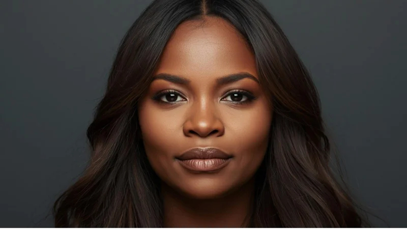 long layers hairstyle for round face women