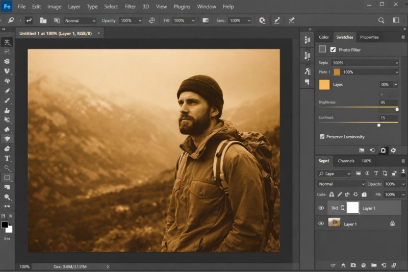 make sepia tone photos in traditional ways
