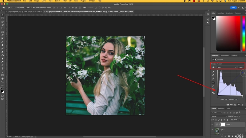 채널별 색상 조정