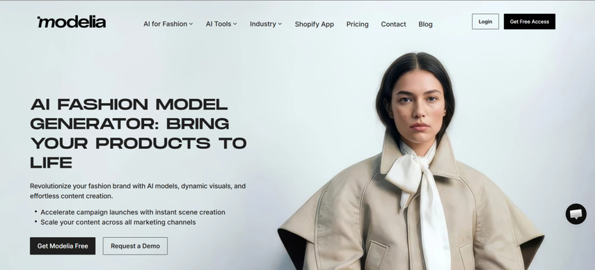 modelia platform showcasing fashion focused ai moodboard creation